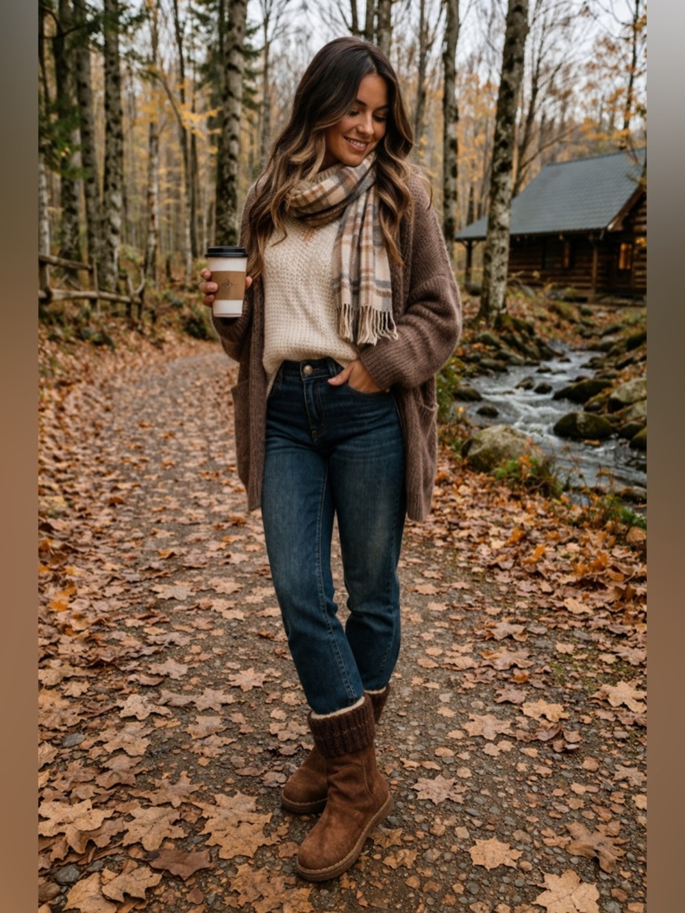 UGG Australia Kaylana 1933 Brown Suede Knit Cuff Shearling Boots Women’s 8 Cozy